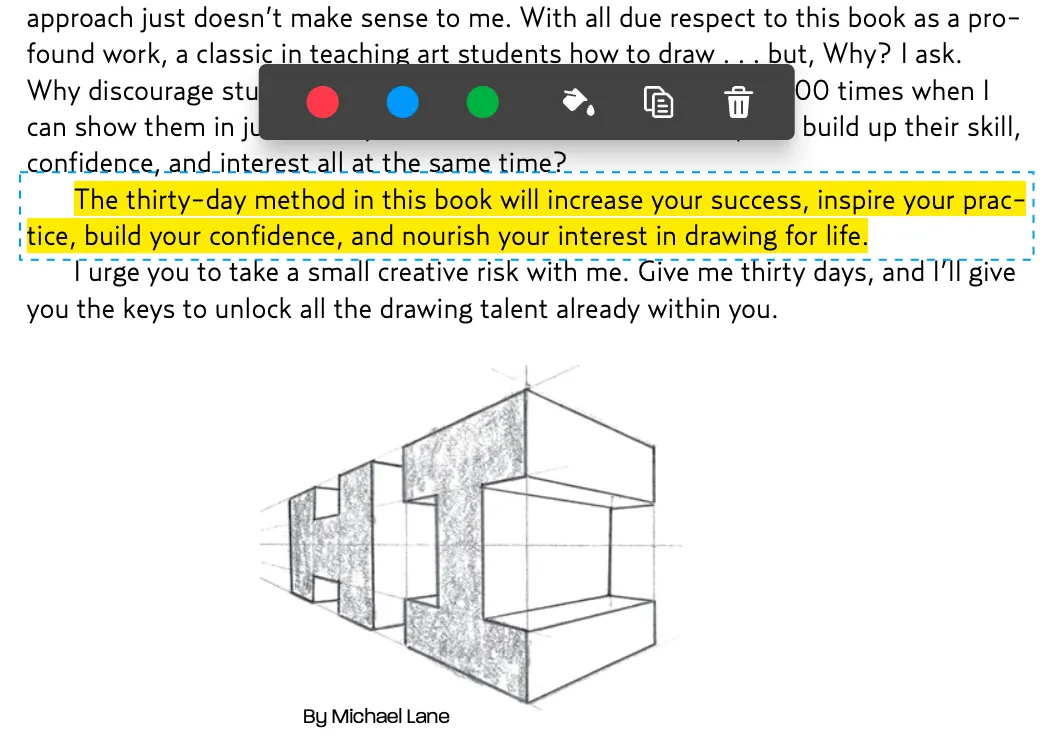 Highlight text in PDF in GoodPDF for Mac